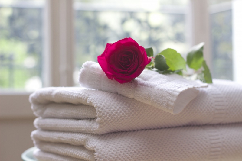 chambre-hote-ST ANTONIN DU VAR-min_towel_rose_clean_care_salon_spa_white_bath-731641